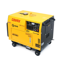 Генератор дизельний COVAX KDE7000T, 1-фазний 230V, 50Hz, 5.0kVA/4.5kW, бак 15 л, витрата 1-1.2 л/год, пуск: стартер (без АКБ), 920x520x780 мм, 145 кг Генератор дизельний COVAX KDE7000T, 1-фазний 230V, 50Hz, 5.0kVA/4.5kW, бак 15 л, витрата 1-1.2 л/год, пуск: стартер (без АКБ), 920x520x780 мм, 145 кг