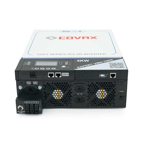 Гібридний інвертор AXPERT VM III TWIN 4KW WIFI COVAX , 4000VA\4000W, 24V, ток заряда 0-60A, 170-280V, MPPT (120А, 60-450 Vdc), 115*300*435mm. 9kg