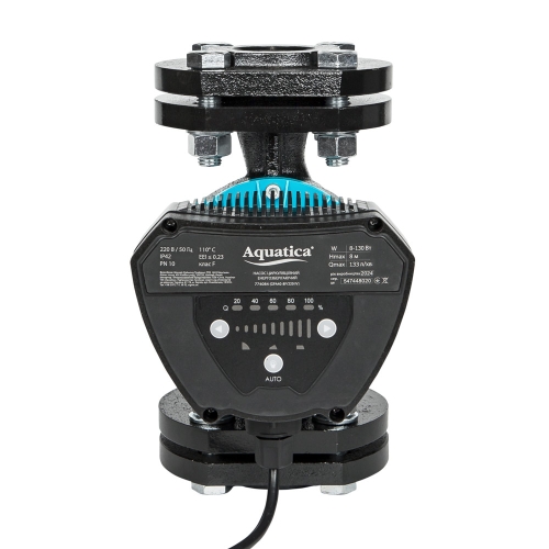 Насос циркуляційний енергозберігаючий фланц 8-130Вт Hmax 8м Qmax 133л/хв DN40 220мм + відповідний фланець AQUATICA GPA40-8F/220 IV (774084)
