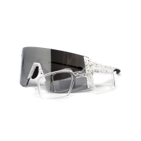 Окуляри захисні Global Vision Astro+RX White (G-Tech™ silver), дзеркальні сірі в білій оправі з діоптрійною вставкою в комплекті
