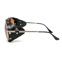 Окуляри захисні Global Vision Aviator-3 (drive mirror), коричневі зі з'ємним ущільнювачем із синтетичної "шкіри"