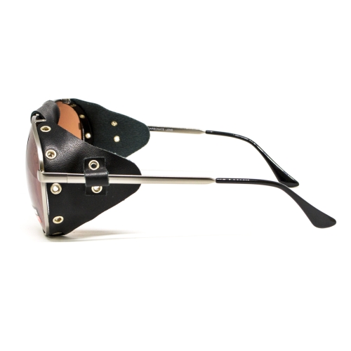 Окуляри захисні Global Vision Aviator-3 (drive mirror), коричневі зі з'ємним ущільнювачем із синтетичної "шкіри"