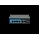 Хмарно керований 6-ти портовий PoE комутатор SEVEN PS204D-12V (Cloud POE: 4, UP: 2)