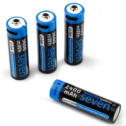 Акумуляторна батарейка SEVEN AA 1.5V Li-ion 4 шт