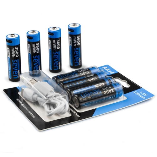 Акумуляторна батарейка SEVEN AA 1.5V Li-ion 4 шт