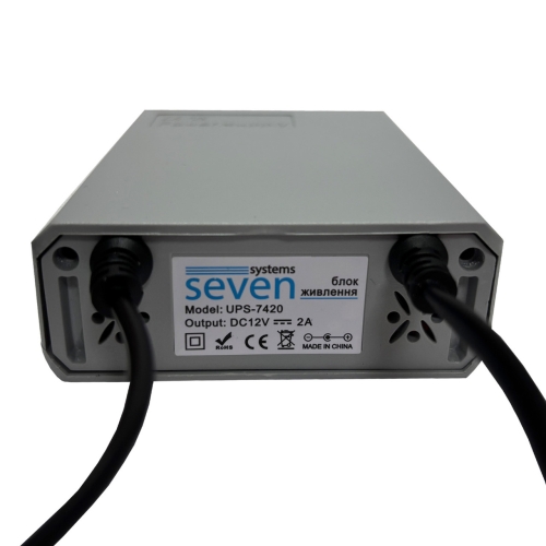 Mini UPS SEVEN UPS-7420 12V/2A для інтернету, роутера, модему, домофона або камер відеоспостереження