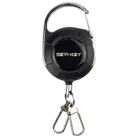 Брелок ретрактор SEVEN TBC-103 Black Брелок ретрактор SEVEN TBC-103 Black