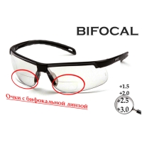 Біфокальні захисні окуляри Pyramex Ever-Lite Bifocal (clear +3.0) Super Anti-Fog H2MAX, біфокальні прозорі з діоптріями Біфокальні захисні окуляри Pyramex Ever-Lite Bifocal (clear +3.0) Super Anti-Fog H2MAX, біфокальні прозорі з діоптріями