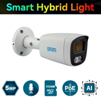 IP-відеокамера 5 Мп SEVEN IP-1025PA-DL white 2,8 мм з розумним подвійним підсвічуванням IP-відеокамера 5 Мп SEVEN IP-1025PA-DL white 2,8 мм з розумним подвійним підсвічуванням
