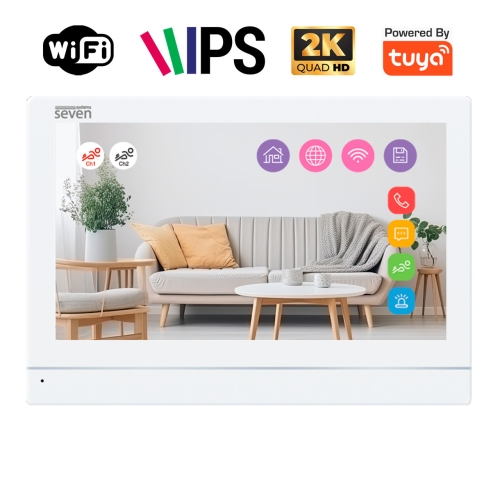Відеодомофон 7 дюймів з Wi-Fi SEVEN DP-7576-W2K white