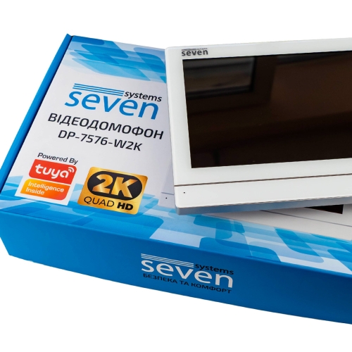 Відеодомофон 7 дюймів з Wi-Fi SEVEN DP-7576-W2K white