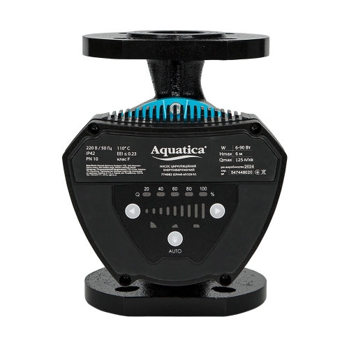 Насос циркуляційний енергозберігаючий фланц 6-90Вт Hmax 6м Qmax 125л/хв DN40 220мм + відповідний фланець AQUATICA GPA40-6F/220 IV (774082)