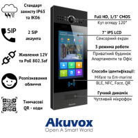 Akuvox R29C Black - Багатоабонентна панель виклику на Android (розпізнавання обличчя, Bluetooth)
