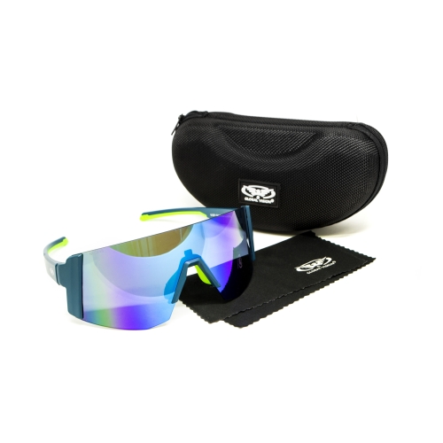 Окуляри захисні Global Vision Astro+RX Blue (G-Tech™ blue), дзеркальні сині в синій оправі з діоптричною вставкою в комплекті