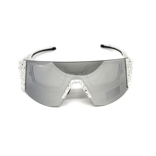 Окуляри захисні Global Vision Astro+RX White (G-Tech™ silver), дзеркальні сірі в білій оправі з діоптрійною вставкою в комплекті