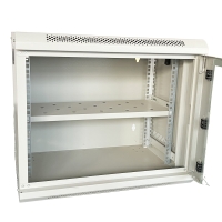 Шафа серверна настінна з полицею GEAR 9U 19'' 530x400x450 мм., Cіра (GWMSN-9U-530-400G)