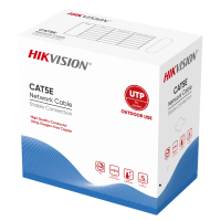Кабель Hikvision DS-1LN5EO-UU/E UTP-cat.5E, для зовнішніх робіт, 305м.