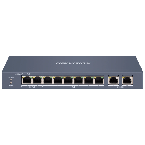 Комутатор 10 портів керований Hikvision DS-3E1310HP-EI