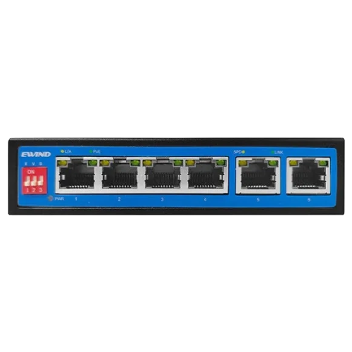 Комутатор 6 портів некерований Ewind EW-S1906CF-DP PoE