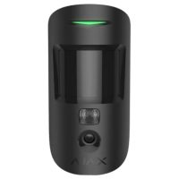 Superior MotionCam (PhOD) black Jeweller Бездротовий сповіщувач руху з функціями фотоверифікації тривог, фото за запитом і сценарієм Ajax