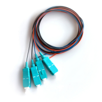 Набір кольорових пігтейлів SC/UPC 1.5 м, MM (OM3), Easy strip, для 4 волокон
