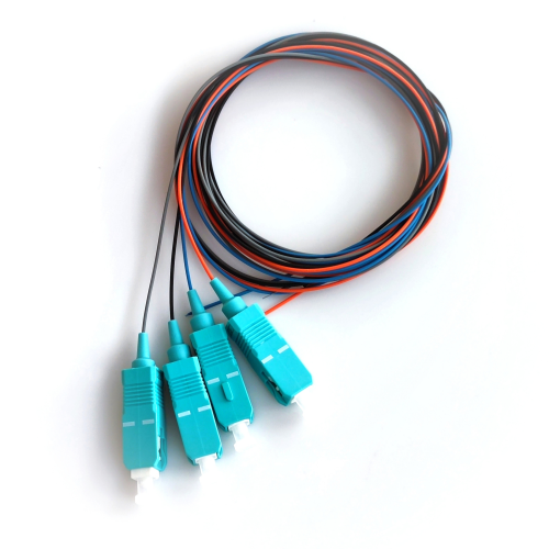 Набір кольорових пігтейлів SC/UPC 1.5 м, MM (OM3), Easy strip, для 4 волокон