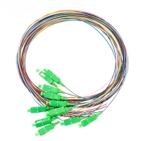 Набір кольорових пігтейлів SC/APC 1.5 m, SM, Easy strip, для 12 вол. (Bl,Or,Gn,Br,Wh,Gr,Rd,Bk,Yl,Vl,Pk,Tq)