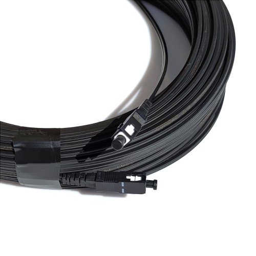 Патчкорд SC/UPC-SC/UPC SM, FTTH плоский, зовнішнього виконання 50 м, Simplex