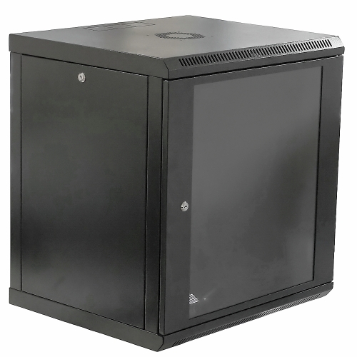 Шафа 19" 12U, 600x500x640мм (Ш*Г*В), економ, акрилове скло, чорна