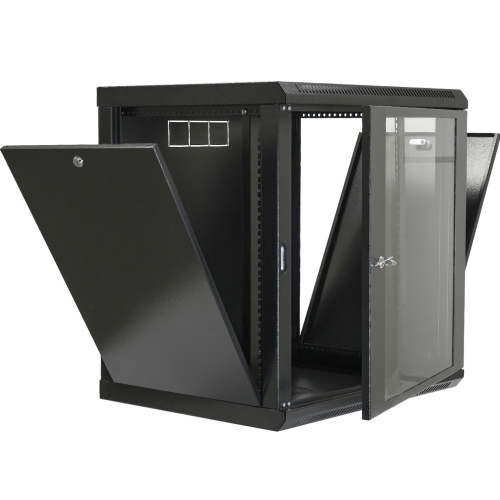 Шафа 19" 12U, 600x600x640мм (Ш*Г*В), економ, акрилове скло, чорна