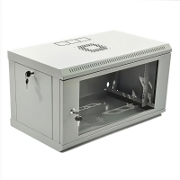 Шафа 19" 6U, 600x400x373мм (Ш*Г*В), економ, акрилове скло, сірий