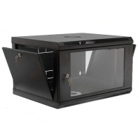 Шафа 19" 6U, 600x500x373мм (Ш*Г*В), економ, акрилове скло, чорна
