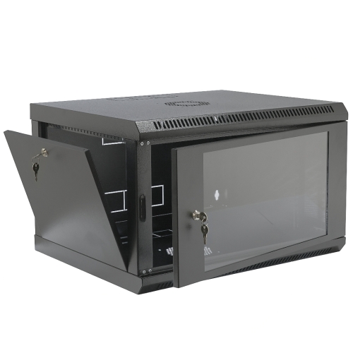 Шафа 19" 6U, 600x400x373мм (Ш*Г*В), економ, акрилове скло, чорна