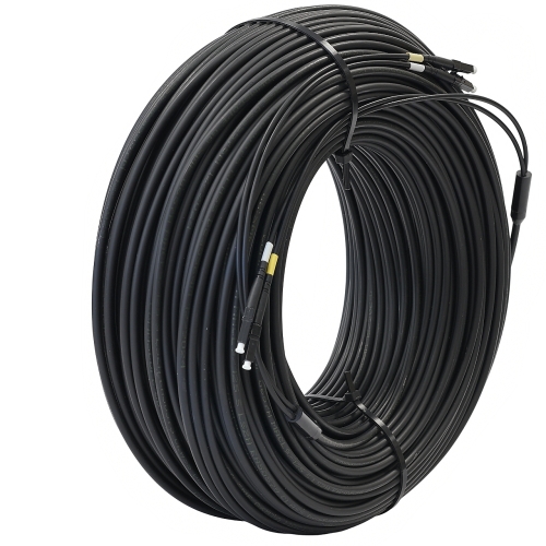 Патчкорд LC/UPC-LC/UPC SM, 5мм, 3мм armored branch, зовнішнього виконання 150 м, Duplex