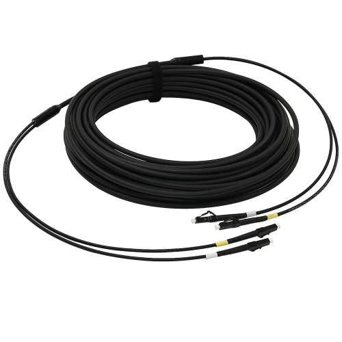 Патчкорд LC/UPC-LC/UPC OM3, 5мм, 3мм armored branch, зовнішнього виконання 30 м, Duplex