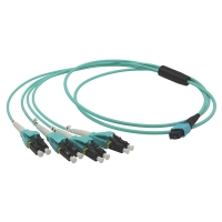 Харнес 8 волокон MPO(M)/UPC-LCD/UPC MM (G50-OM3) Type-B, 1м