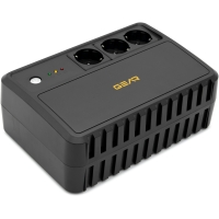 Пристрій безперебійного живлення GEAR, UPS 1000VA, 600W, AVR, 3Schuko, plastic case (GU-1000P3)