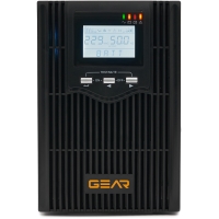 Пристрій безперебійного живлення GEAR, 1000VA/800W LCD, лінійно-інтерактивний (GU-1000PS)