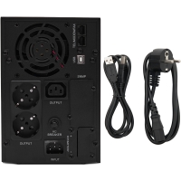 Пристрій безперебійного живлення GEAR, 2000VA/1600W LCD, лінійно-інтерактивний (GU-2000PS)