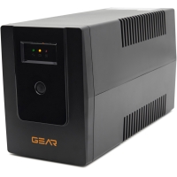 Пристрій безперебійного живлення GEAR 1500VA LED plastic RJ45+USB (GU-1500PL)