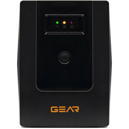 Пристрій безперебійного живлення GEAR 1000VA LED plastic RJ45+USB (GU-1000PL)