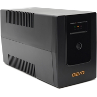 Пристрій безперебійного живлення GEAR 1500VA LED plastic RJ45+USB (GU-1500PL)