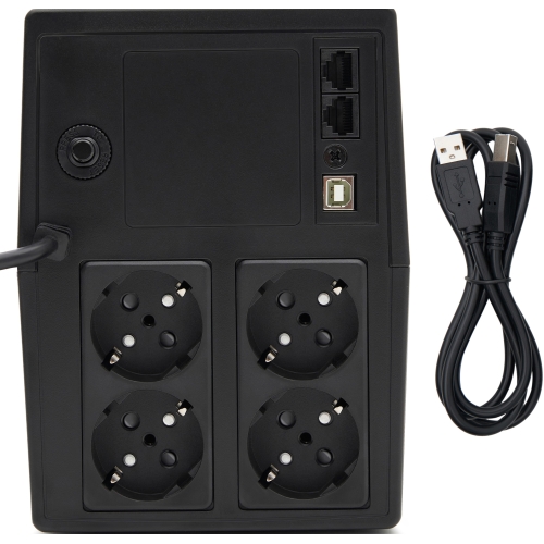 Пристрій безперебійного живлення GEAR 1500VA LED plastic RJ45+USB (GU-1500PL)