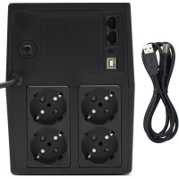 Пристрій безперебійного живлення GEAR 2000VA LED plastic RJ45+USB (GU-2000PL)