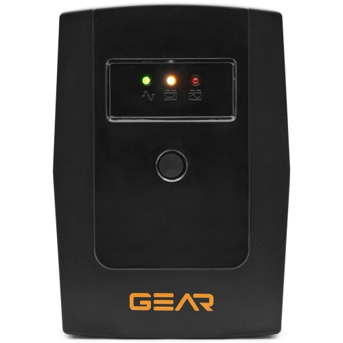 Пристрій безперебійного живлення GEAR 800VA LED plastic RJ45+USB (GU-800PL)