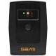 Пристрій безперебійного живлення GEAR 600VA/360W LED plastic RJ45+USB (GU-600PL)