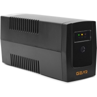 Пристрій безперебійного живлення GEAR 800VA LED plastic RJ45+USB (GU-800PL)