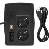 Пристрій безперебійного живлення GEAR 800VA LED plastic RJ45+USB (GU-800PL)