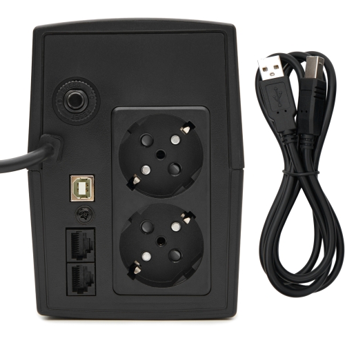 Пристрій безперебійного живлення GEAR 800VA LED plastic RJ45+USB (GU-800PL)