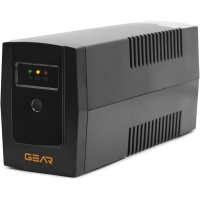 Пристрій безперебійного живлення GEAR 800VA LED plastic RJ45+USB (GU-800PL)